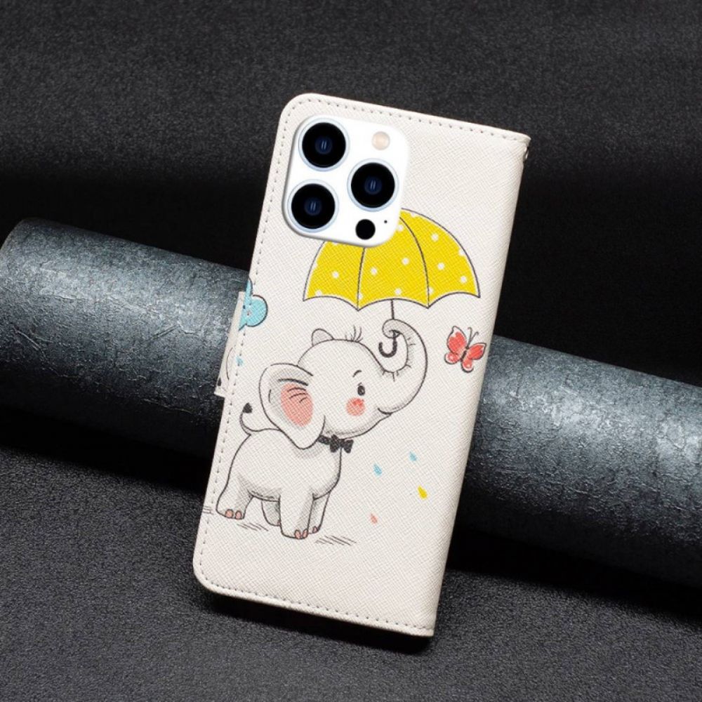 Flip Case voor iPhone 14 Pro Babyolifant