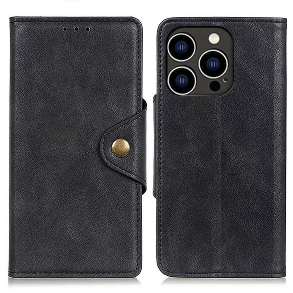 Folio-hoesje voor iPhone 14 Pro Magnetische Knopsluiting