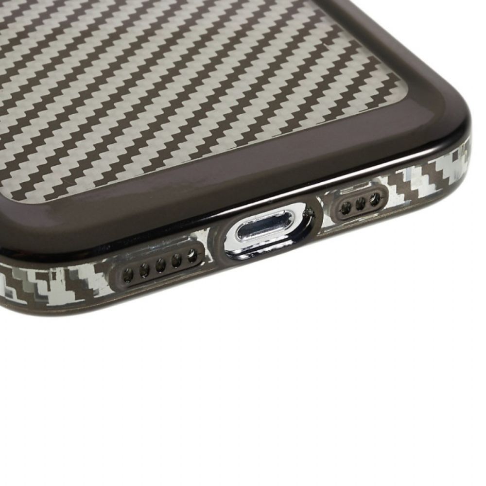 Hoesje voor iPhone 14 Pro Gestileerde Koolstofvezel