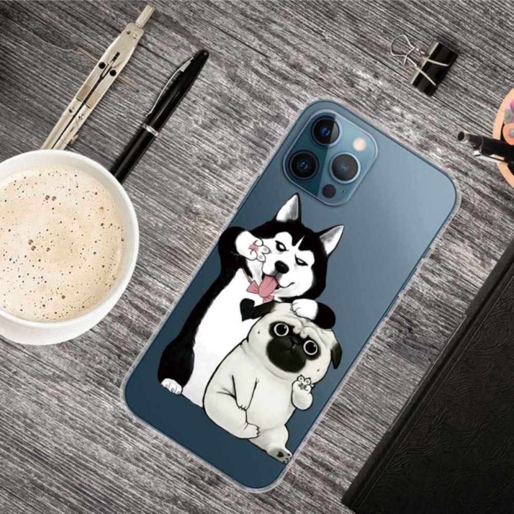 Hoesje voor iPhone 14 Pro Grappige Honden