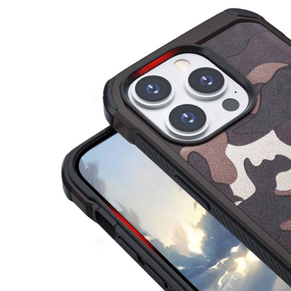 Hoesje voor iPhone 14 Pro Versterkte Camouflage