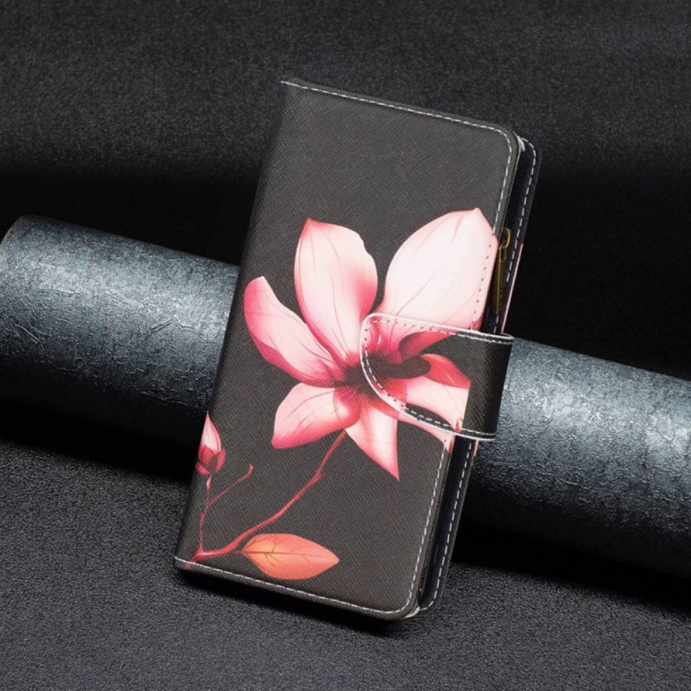 Leren Hoesje voor iPhone 14 Pro Portemonnee Leren Bloemen Portemonnee