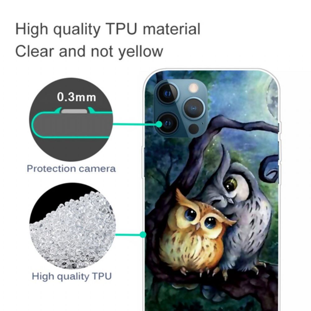 Telefoonhoesje voor iPhone 14 Pro Uilen