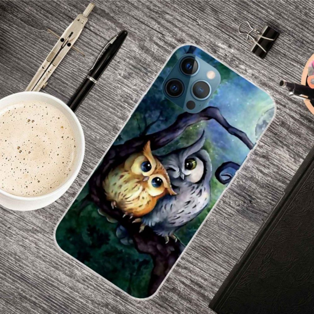 Telefoonhoesje voor iPhone 14 Pro Uilen