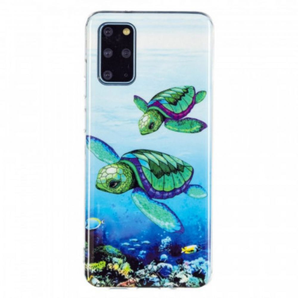 Hoesje voor Samsung Galaxy S20 Plus / S20 Plus 5G Fluorescerende Schildpadden