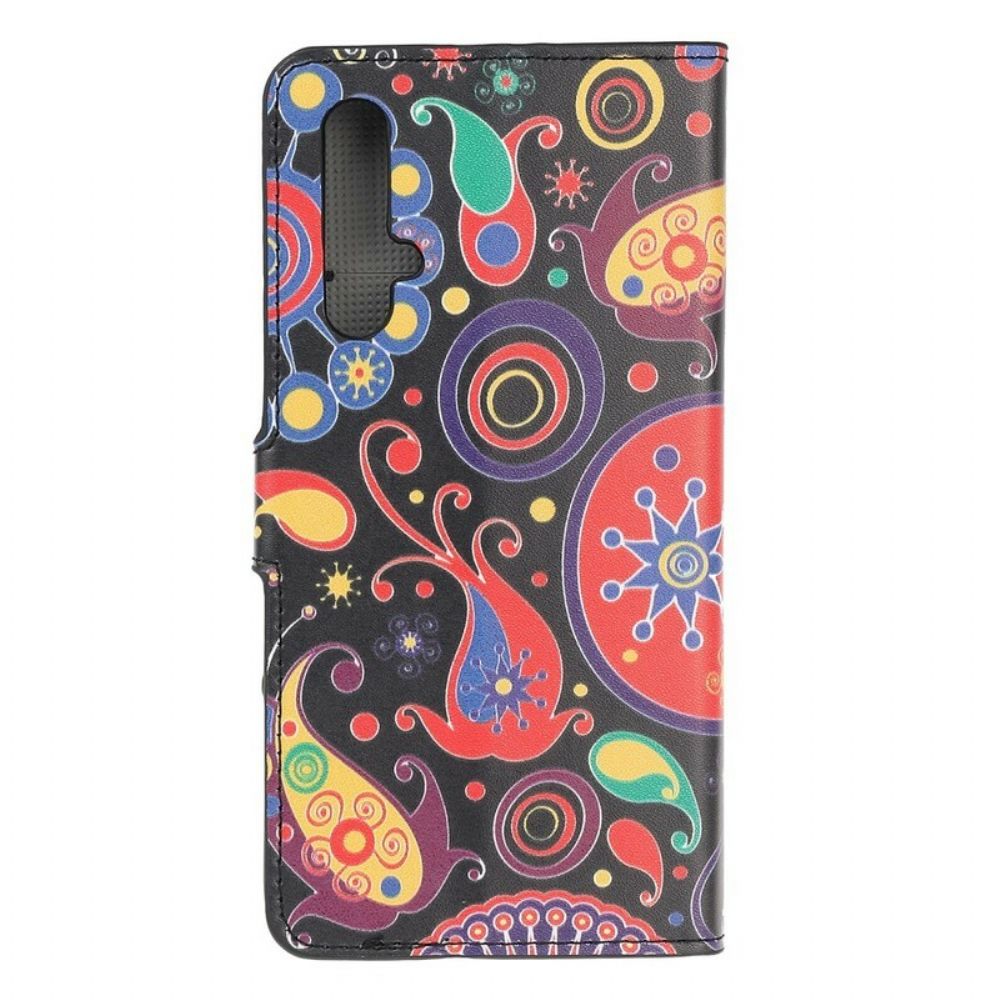 Leren Hoesje voor Huawei Nova 5T / Honor 20 Galaxy-ontwerp