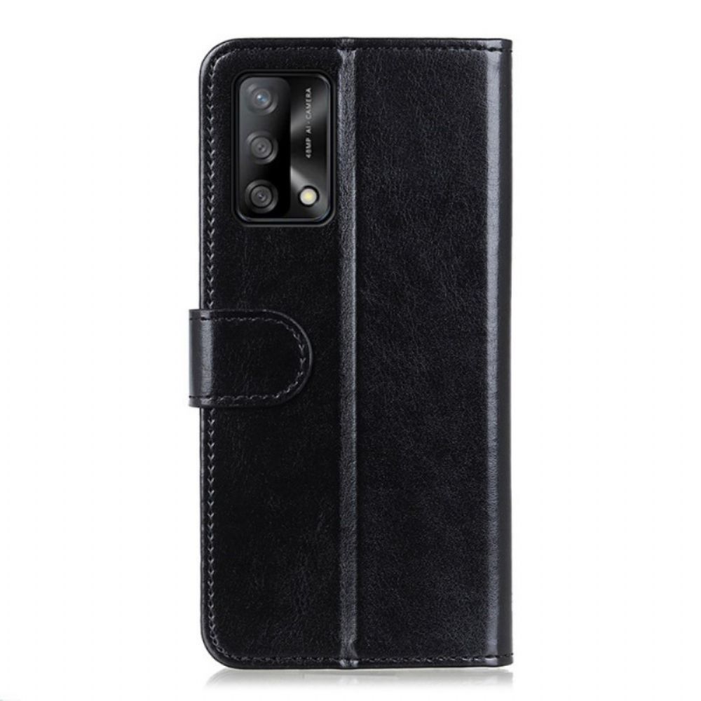 Flip Case voor Oppo A74 4G Ijzige Finesse