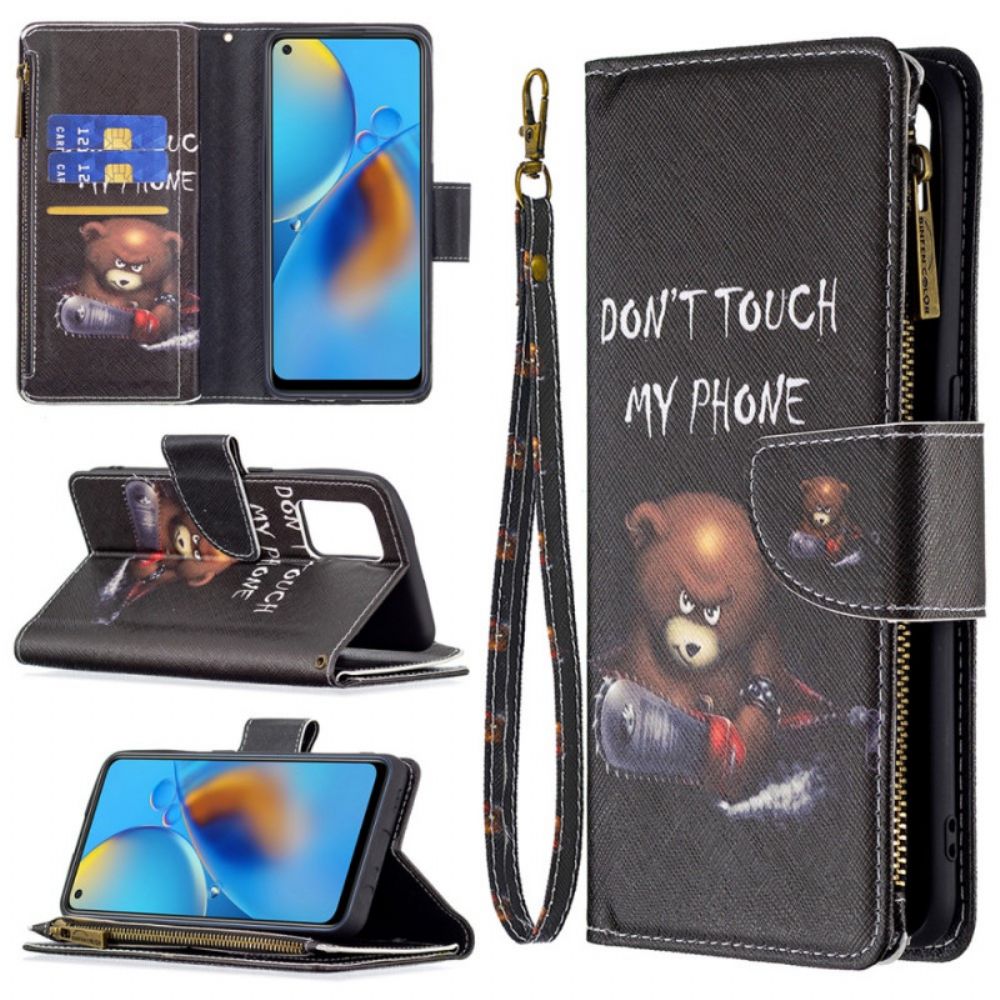 Folio-hoesje voor Oppo A74 4G Beerzak Met Rits