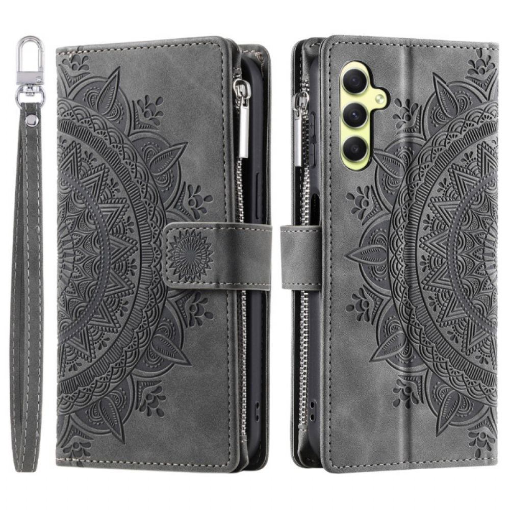 Bescherming Hoesje Samsung Galaxy S25 5g Portemonnee Met Mandala Suède-effect