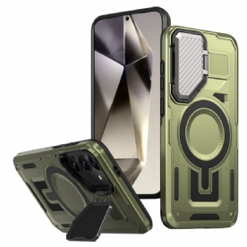 Case Hoesje Samsung Galaxy S25 5g Telefoonhoesje Magsafe Compatibele Houder En Lensbeschermer