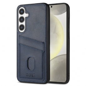 Cover Hoesje Samsung Galaxy S25 5g Telefoonhoesje Kaarthouder Van Getextureerd Leer