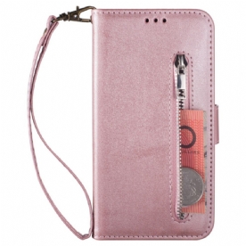 Flip Case Leren Samsung Galaxy S25 5g Portemonnee Met Bandje
