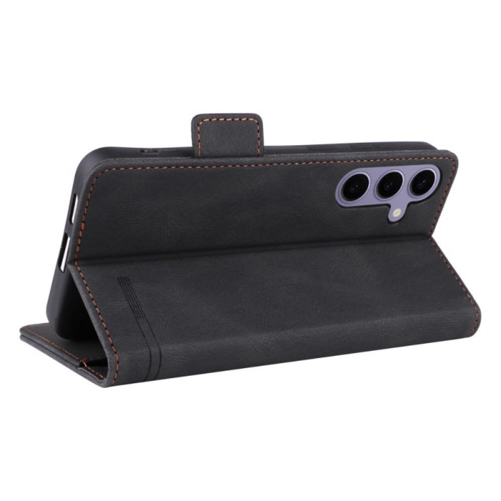 Flip Case Leren Samsung Galaxy S25 5g Retro Suède-effect