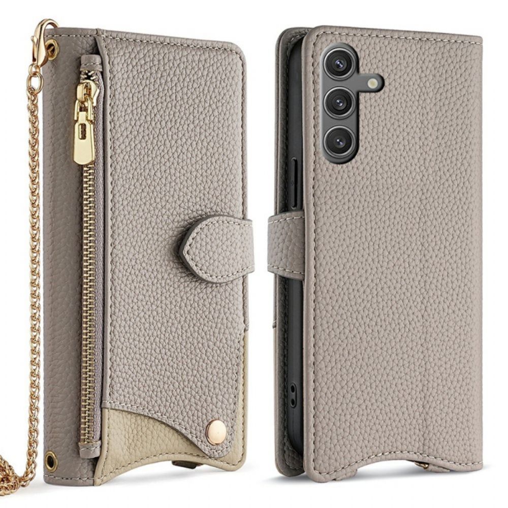 Folio-hoesje Samsung Galaxy S25 5g Spiegel En Ketting