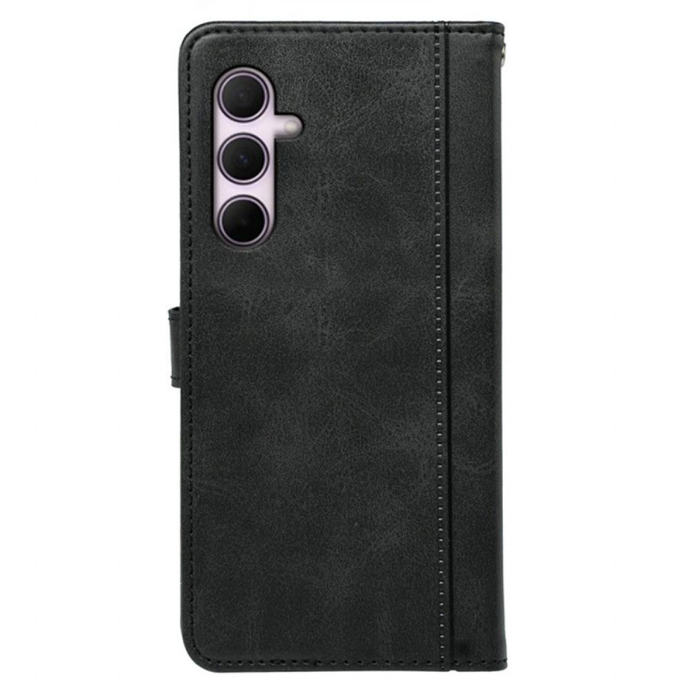 Folio-hoesje Samsung Galaxy S25 5g Suède-effect Ontwerp