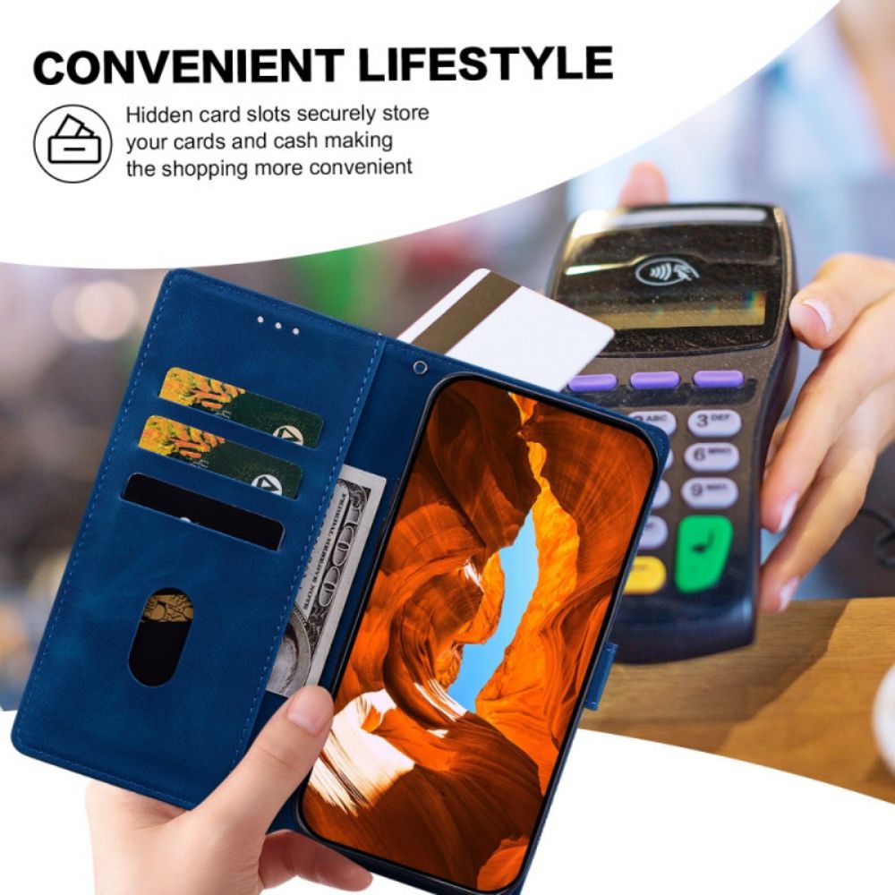 Folio-hoesje Samsung Galaxy S25 5g Telefoonhoesje Bloemenkantpatroon