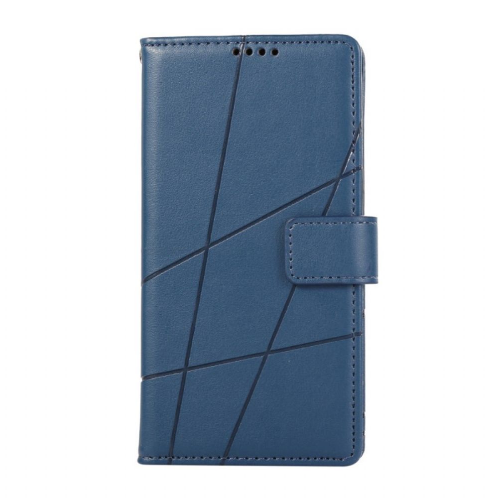 Folio-hoesje Samsung Galaxy S25 5g Telefoonhoesje Lijnen En 3 Kaarthouders