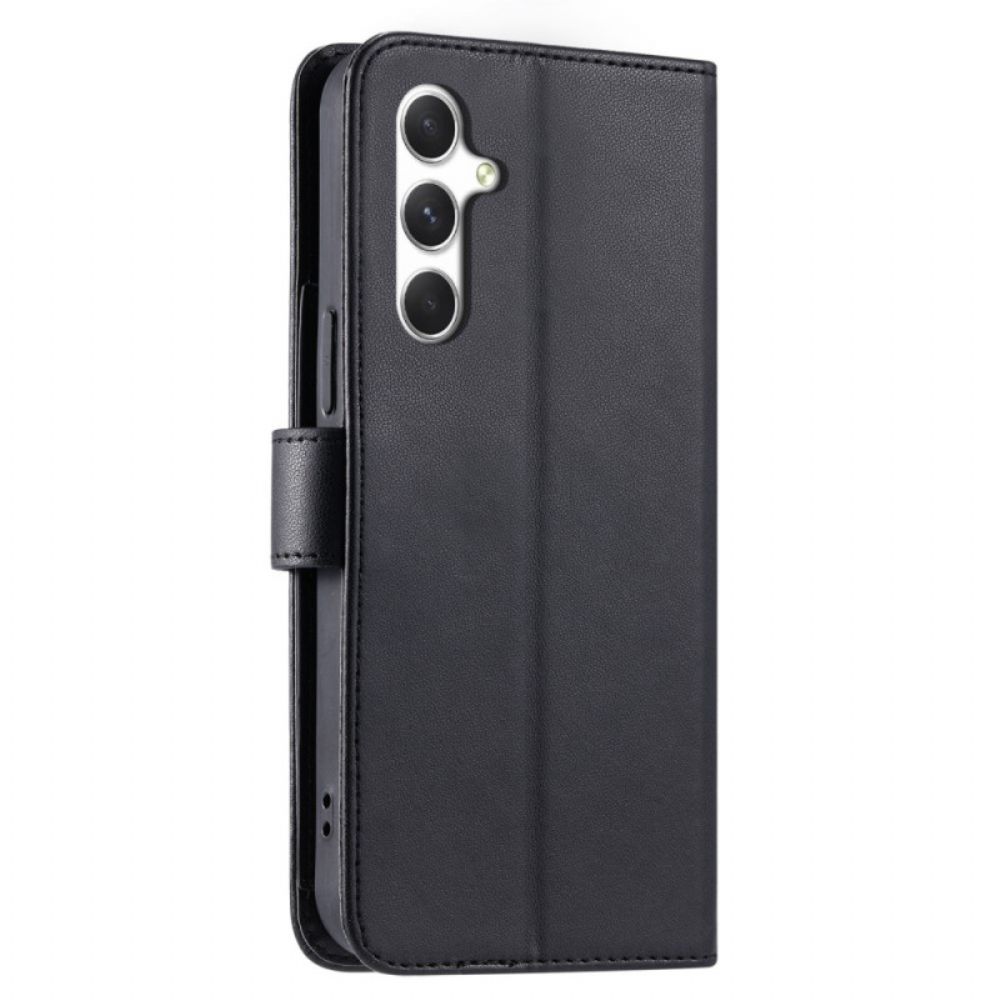 Folio-hoesje Samsung Galaxy S25 5g Telefoonhoesje Ronde Ring En Bandjes