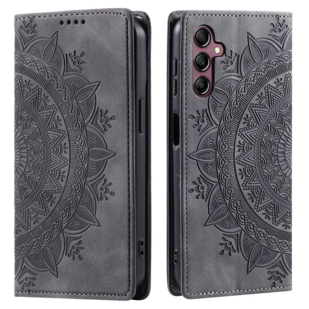 Folio-hoesje Voor Samsung Galaxy S25 5g Mandala-patroon Met Suède-effect