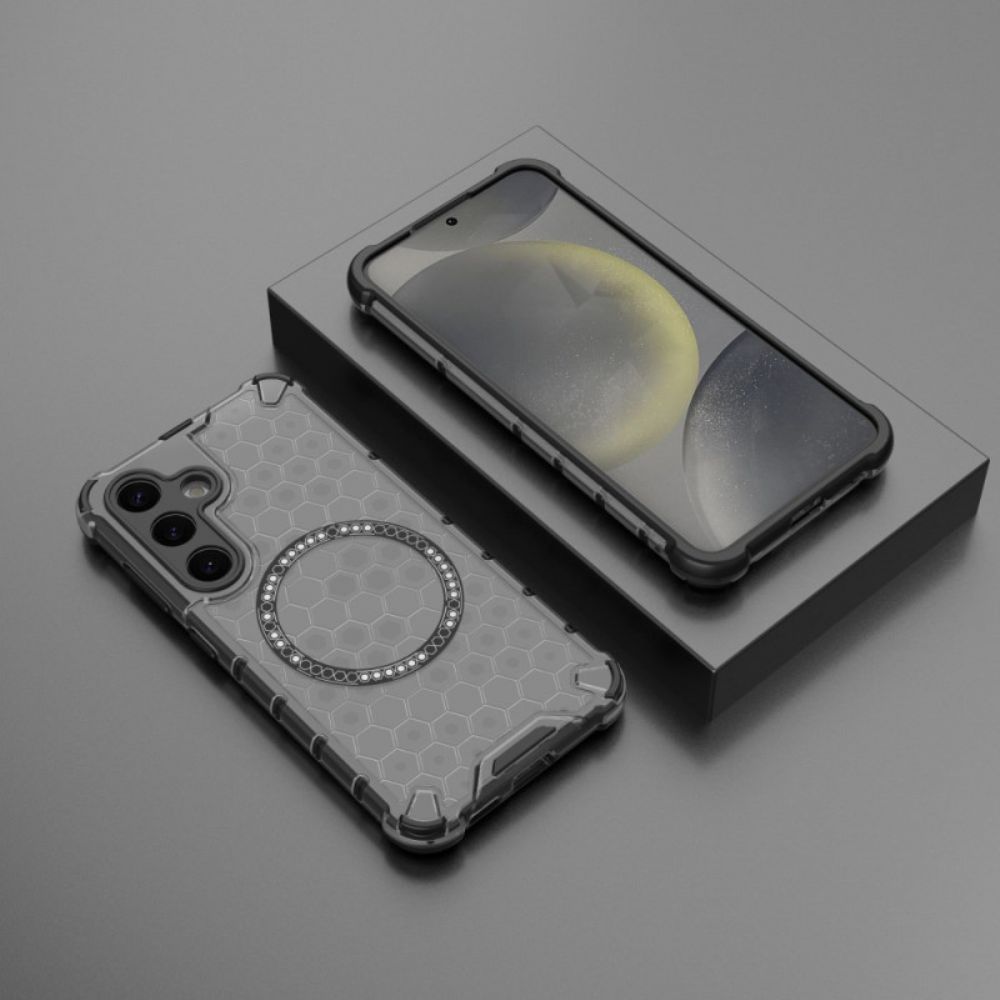 Hoesje Samsung Galaxy S25 5g Honingraatstructuur Compatibel Met Magsafe