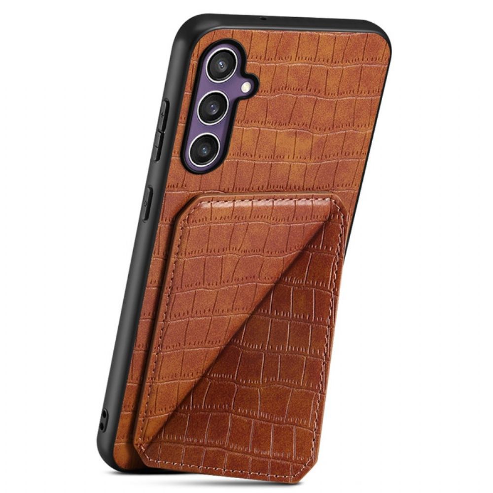Hoesje Samsung Galaxy S25 5g Kaarthouder Met Krokodillenprint