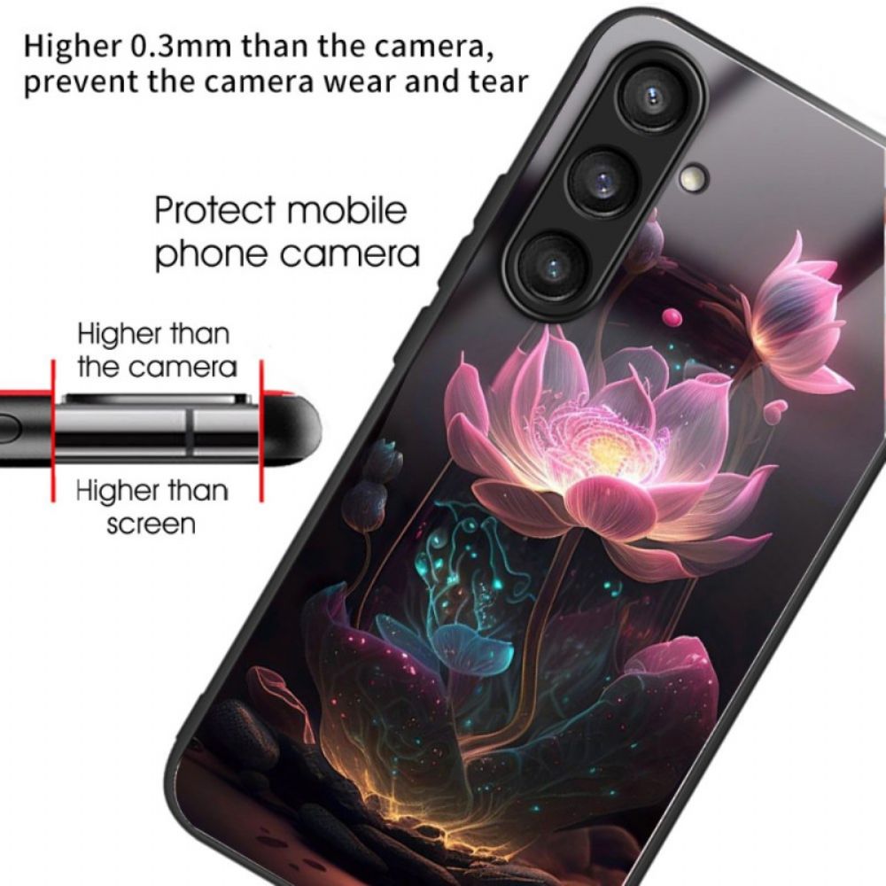 Hoesje Samsung Galaxy S25 5g Lotuspatroon Van Gehard Glas Bescherming Hoesje