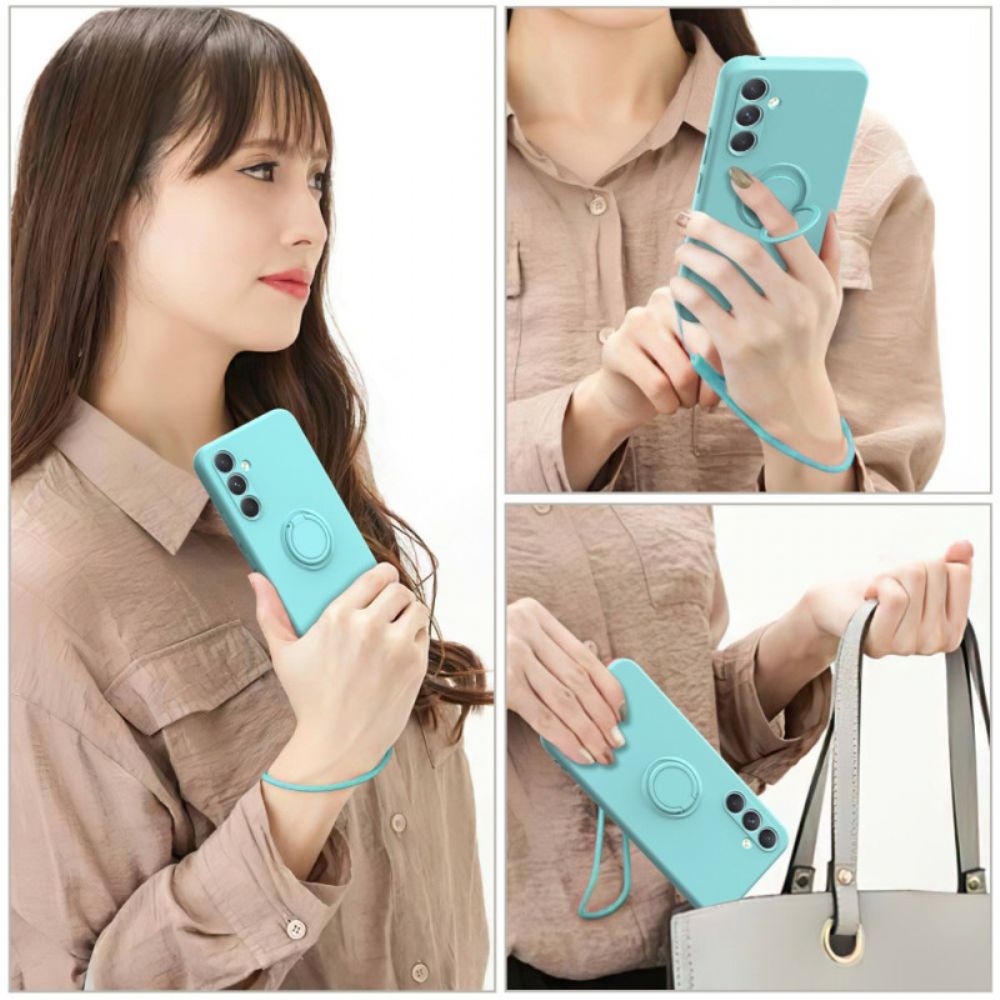 Hoesje Samsung Galaxy S25 5g Ringhouder Van Vloeibare Siliconen