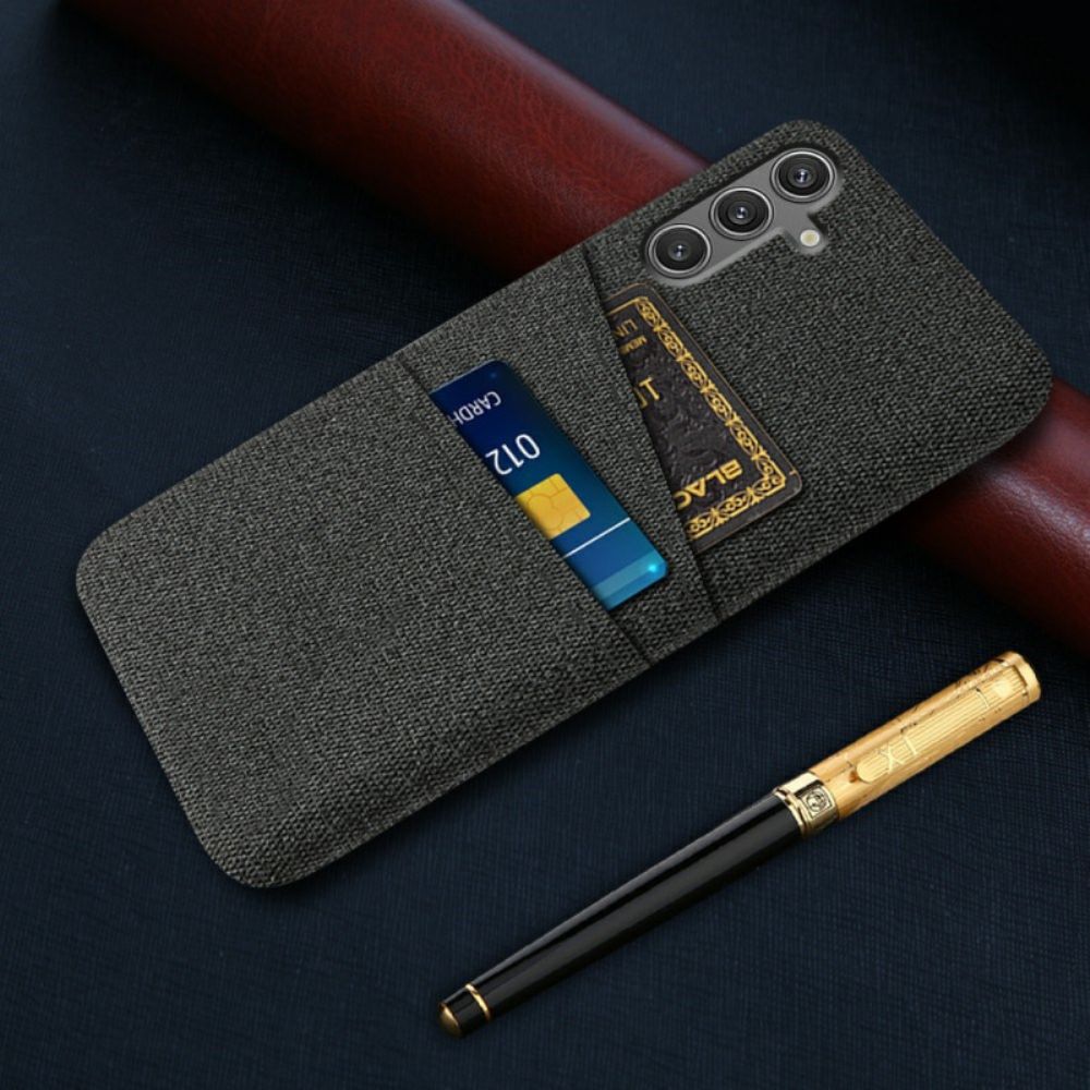 Hoesje Samsung Galaxy S25 5g Stoffen Kaarthouder Bescherming Hoesje