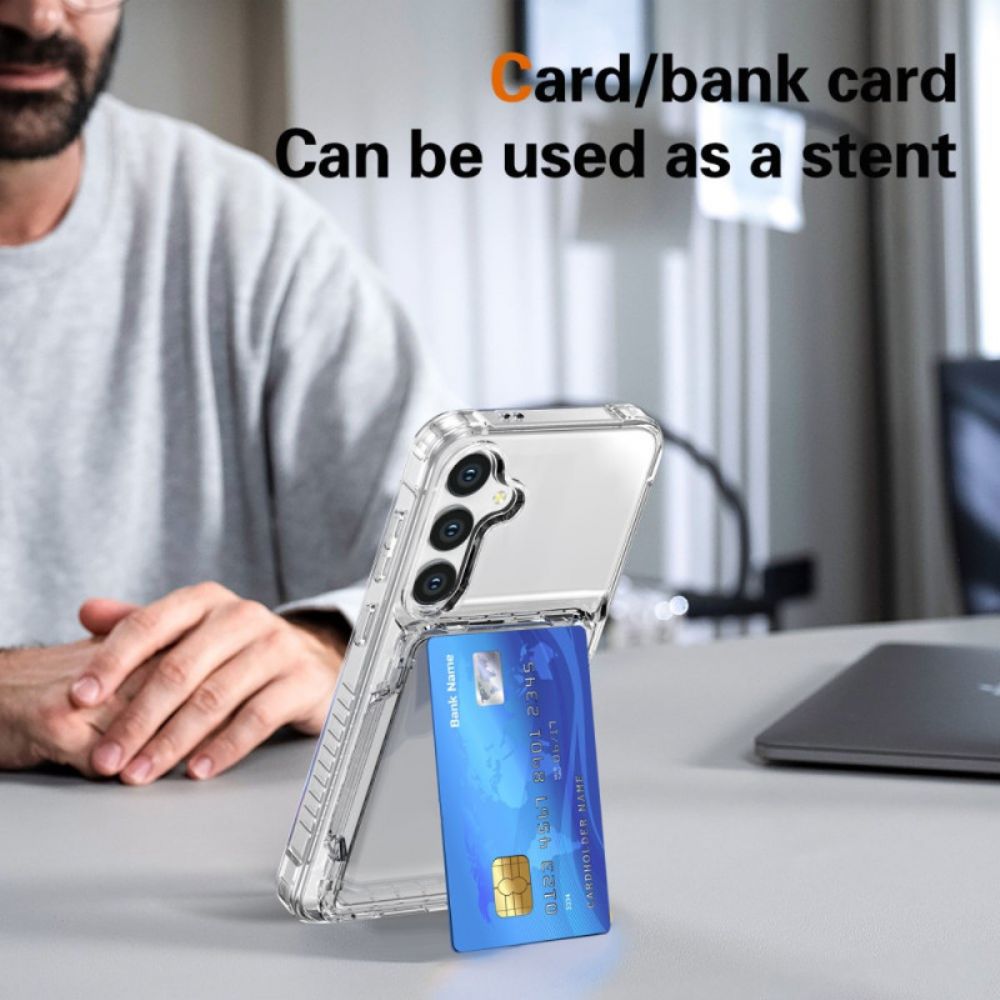 Hoesje Samsung Galaxy S25 5g Transparant Met Ingebouwde Kaarthouder