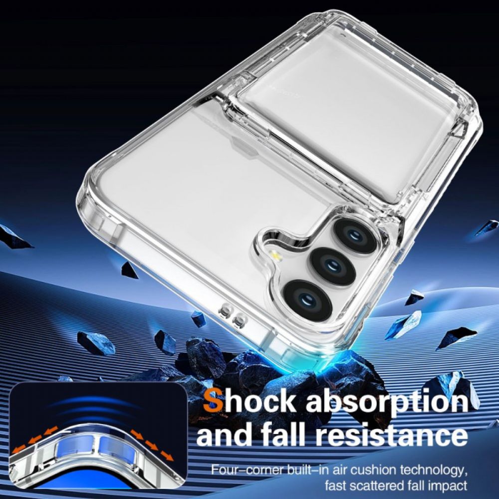 Hoesje Samsung Galaxy S25 5g Transparant Met Ingebouwde Kaarthouder