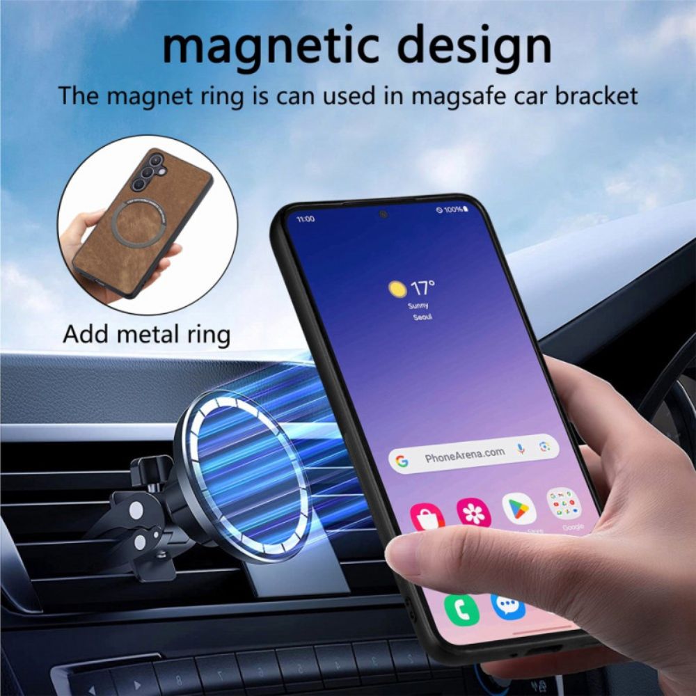 Leren Hoesje Samsung Galaxy S25 5g Afneembare Magnetische Hoes Bescherming Hoesje