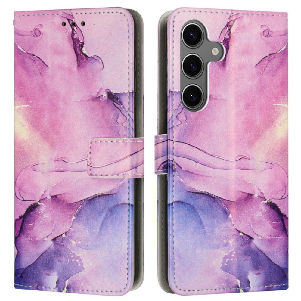 Leren Hoesje Samsung Galaxy S25 5g Marmerdesign