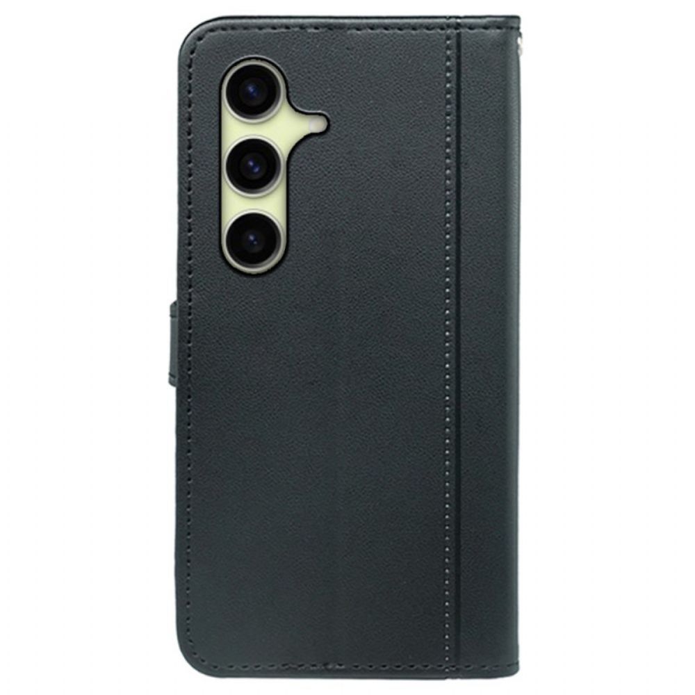 Leren Hoesje Samsung Galaxy S25 5g Vintage Stijl Bescherming Hoesje