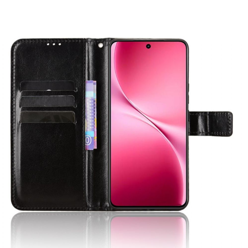 Flip Case Leren Vivo V60 Lite Opvallend Imitatieleer