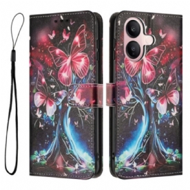 Flip Case Leren Vivo V60 Lite Vlinderboom