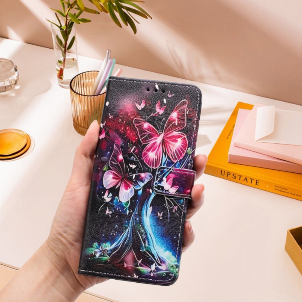 Flip Case Leren Vivo V60 Lite Vlinderboom