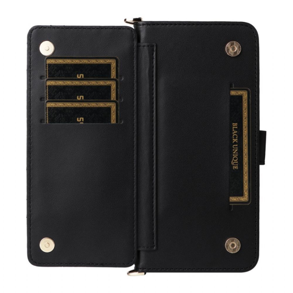 Folio-hoesje Vivo V60 Lite Telefoonhoesje Gewatteerd Met Bandjes