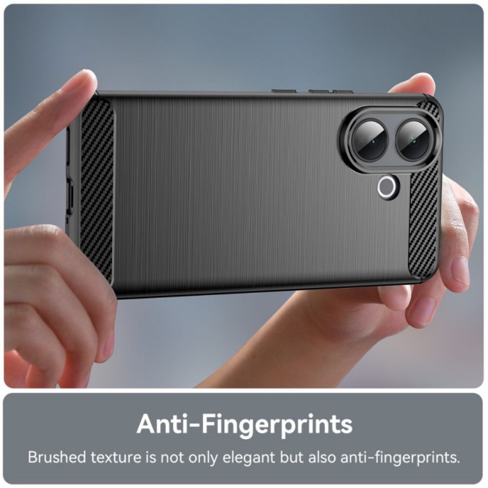 Hoesje Vivo V60 Lite Geborsteld Koolstofvezel