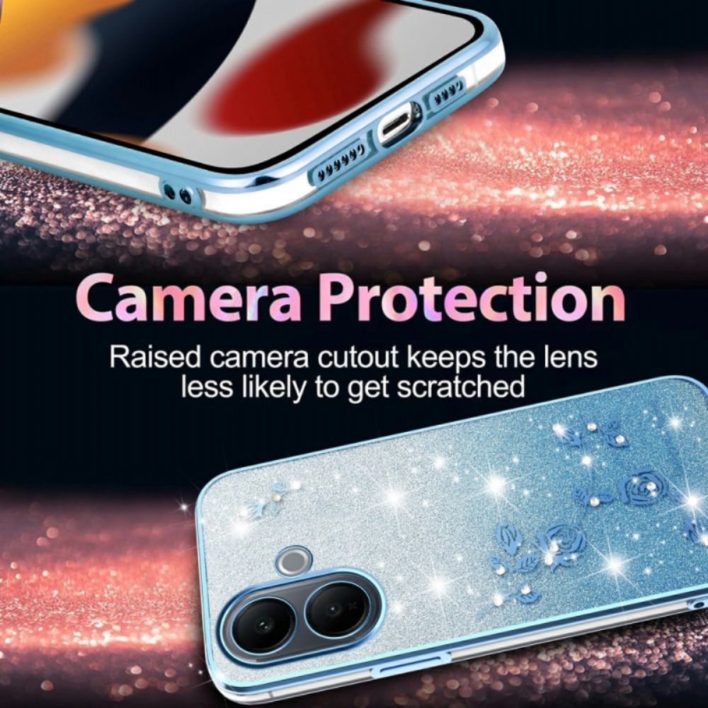 Hoesje Vivo V60 Lite Pailletten Met Kleurverloop