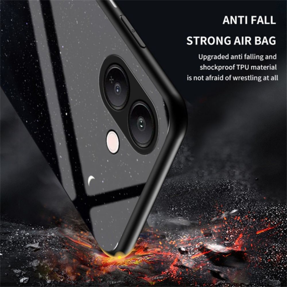 Hoesje Voor Vivo V60 Lite Hemelsblauw Gehard Glas