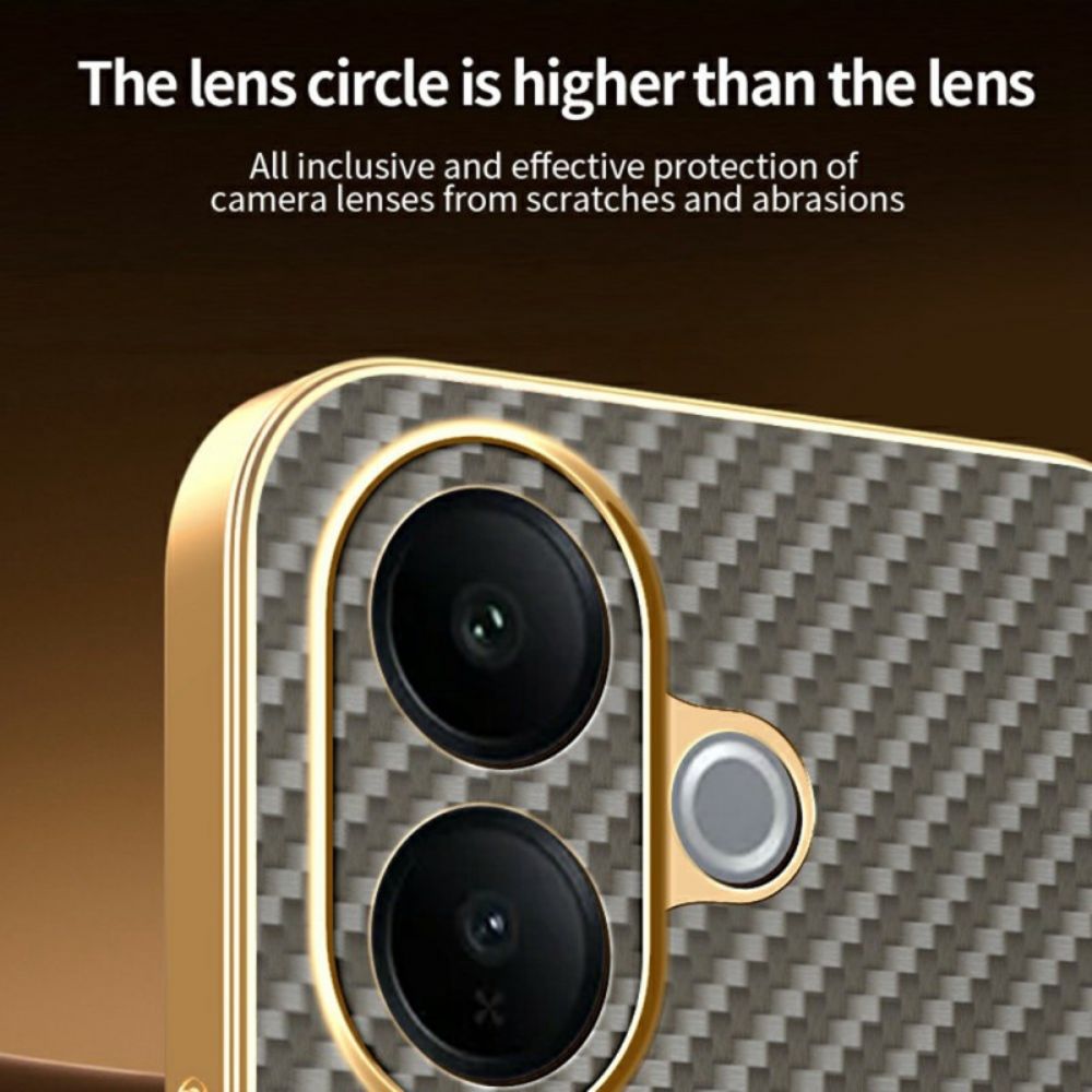 Hoesje Voor Vivo V60 Lite Koolstofvezeltextuur