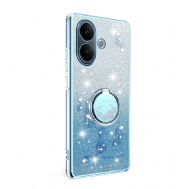 Hoesje Voor Vivo V60 Lite Met Ringhouder En Pailletten Met Kleurverloop