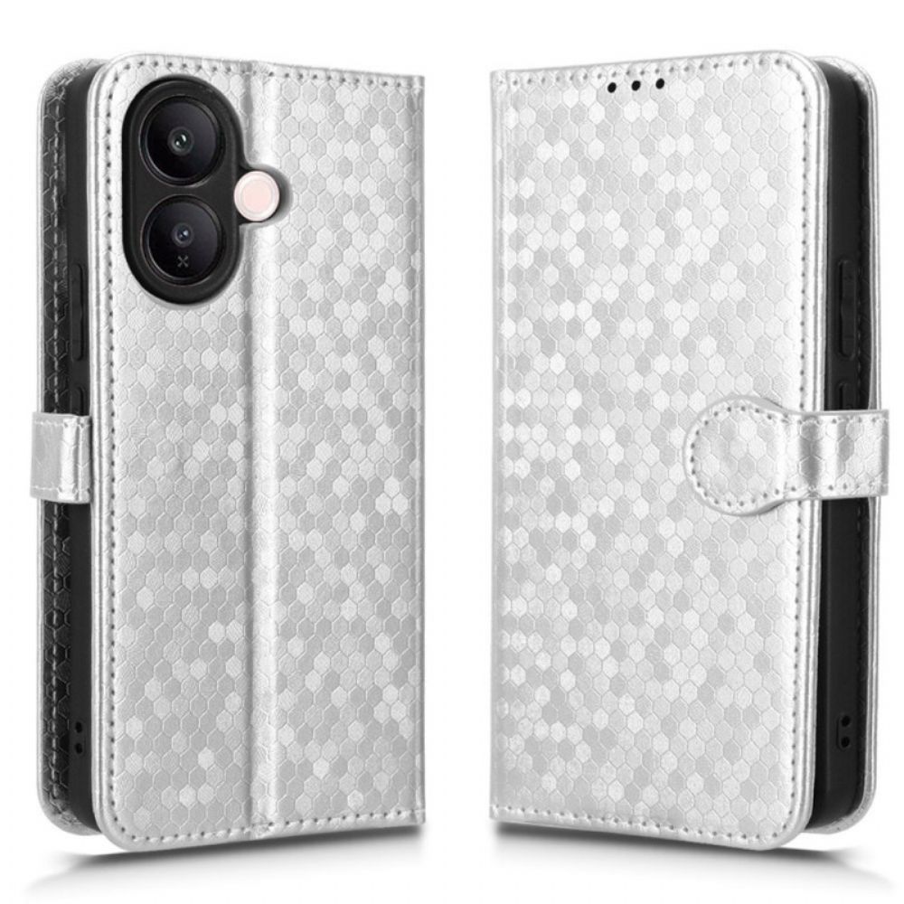 Leren Hoesje Voor Vivo V60 Lite Glitterstippenpatroon