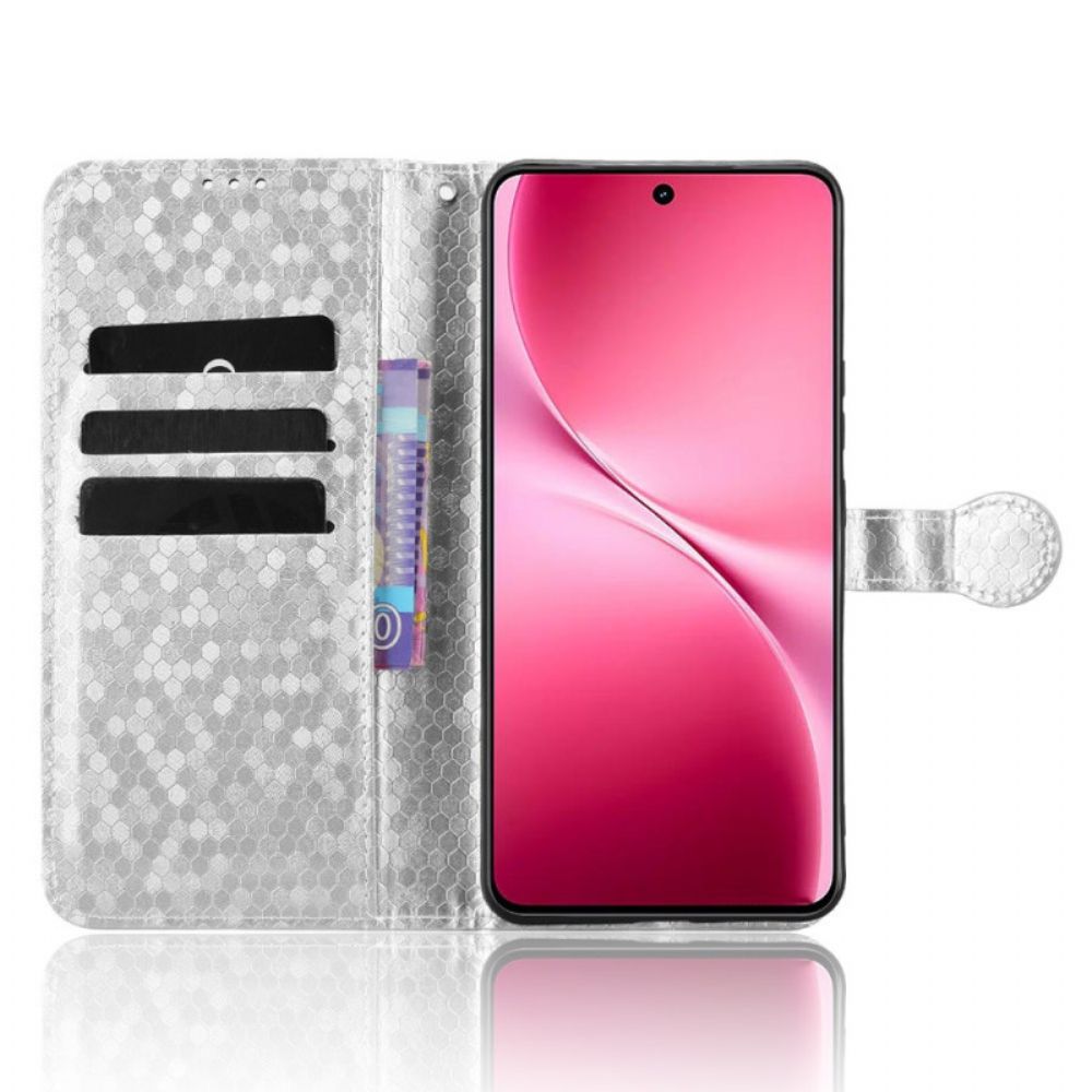Leren Hoesje Voor Vivo V60 Lite Glitterstippenpatroon