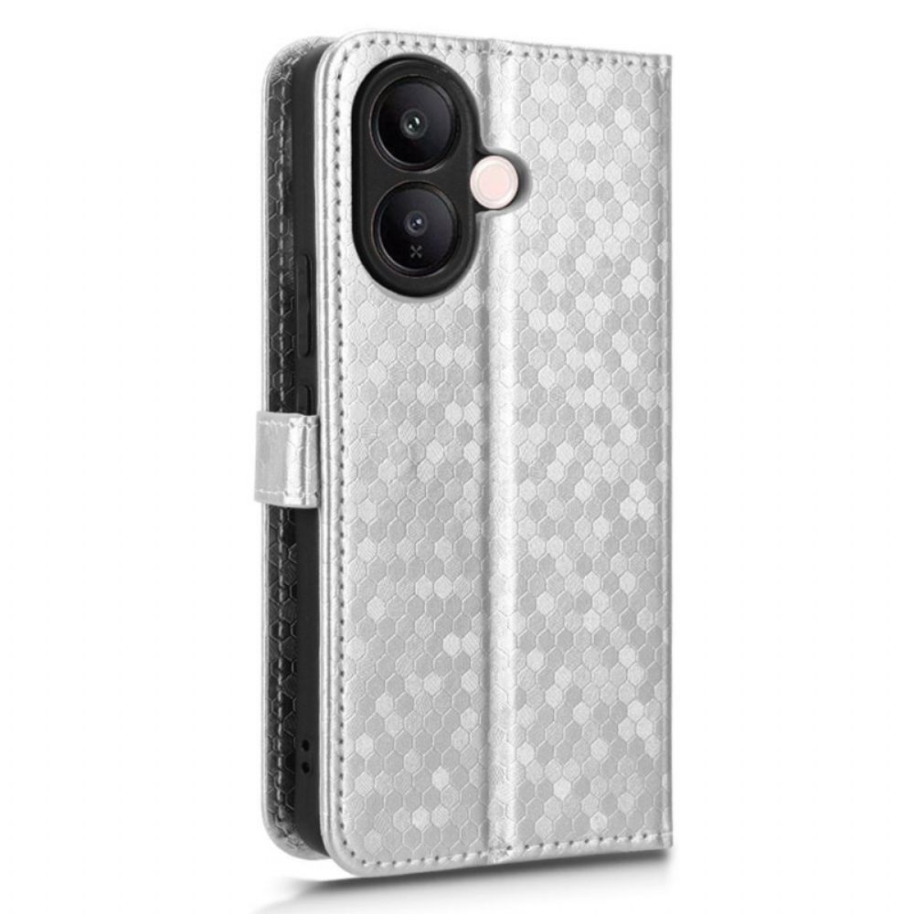 Leren Hoesje Voor Vivo V60 Lite Glitterstippenpatroon