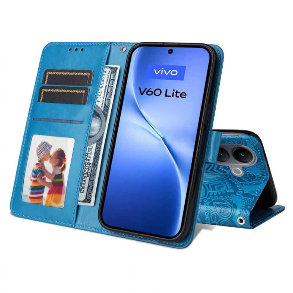 Leren Hoesje Voor Vivo V60 Lite Mandala