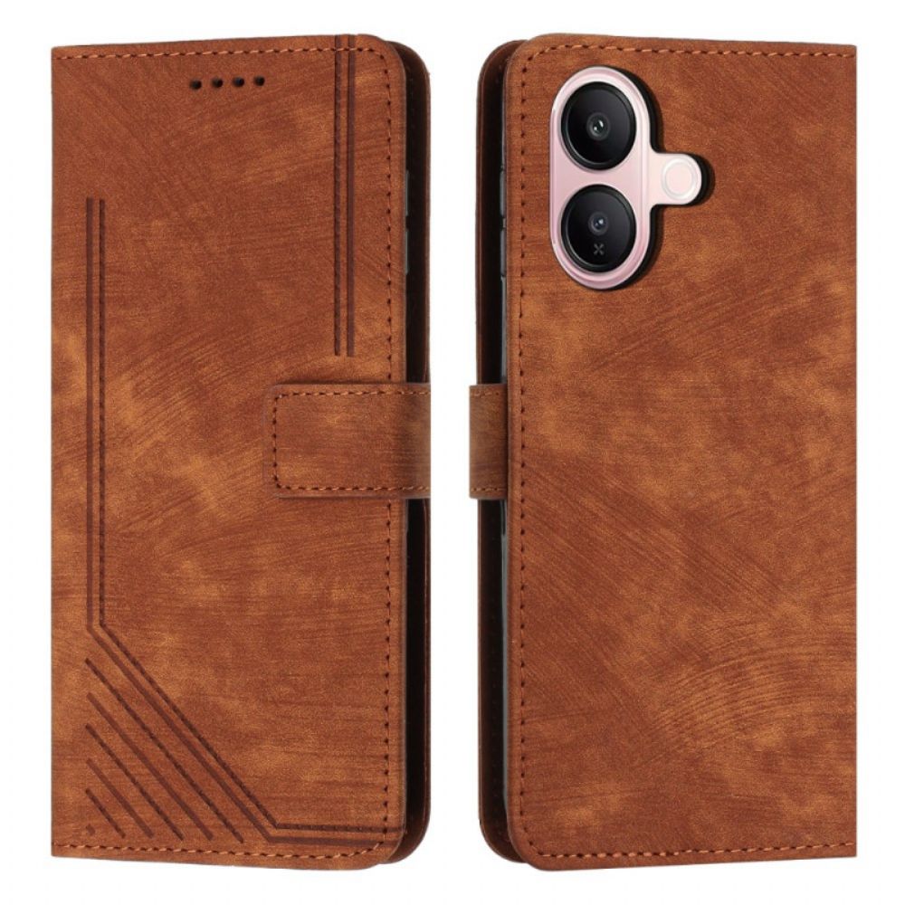 Leren Hoesje Voor Vivo V60 Lite Retro Design