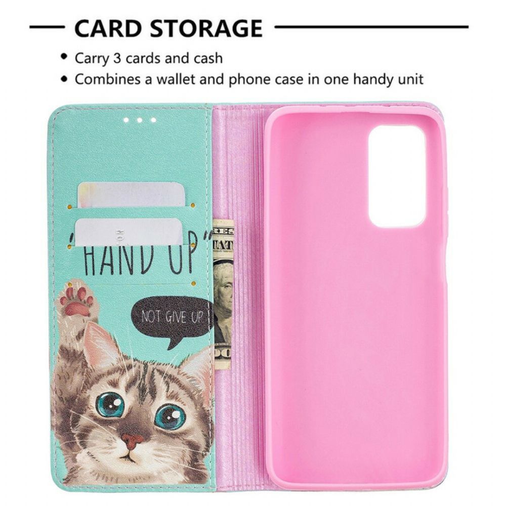 Bescherming Hoesje voor Xiaomi Mi 10T / 10T Pro Folio-hoesje Hand Omhoog