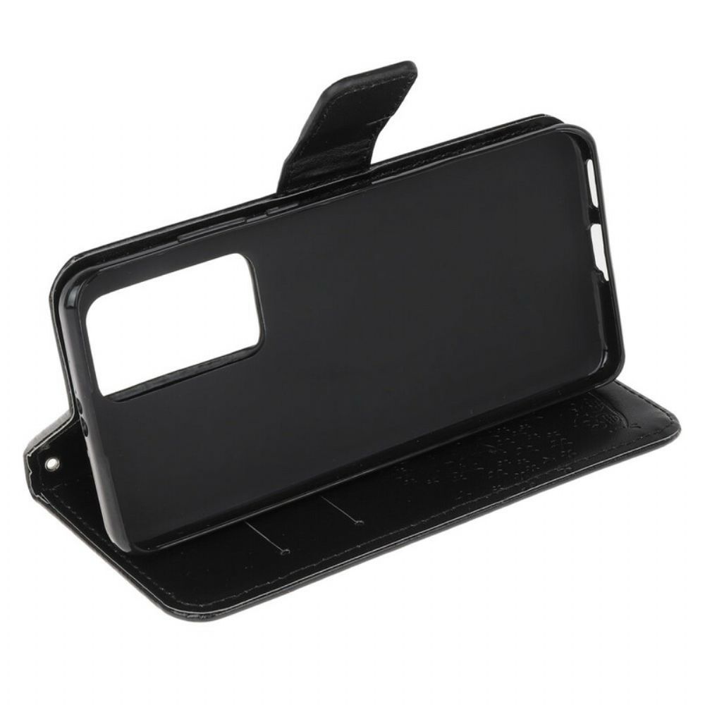 Folio-hoesje voor Xiaomi Mi 10T / 10T Pro Met Ketting Boom En Uilen Met Bandjes