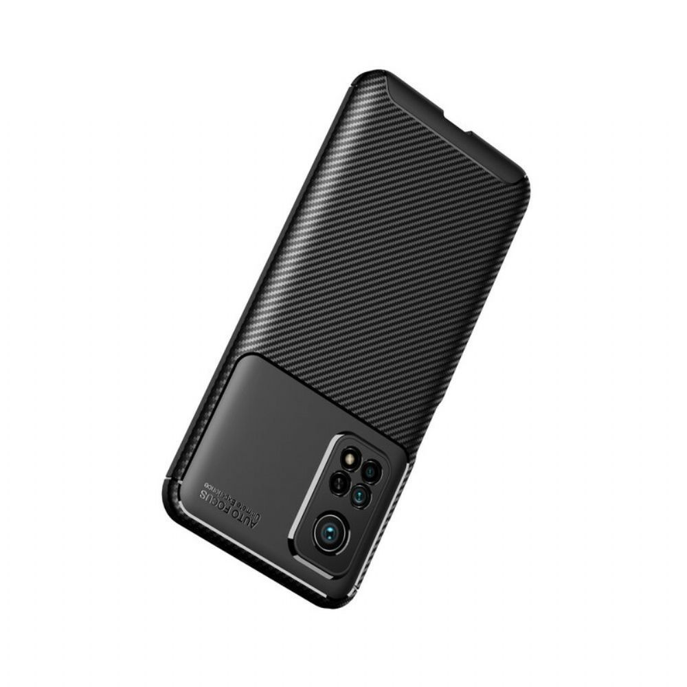 Hoesje voor Xiaomi Mi 10T / 10T Pro Flexibele Koolstofvezeltextuur